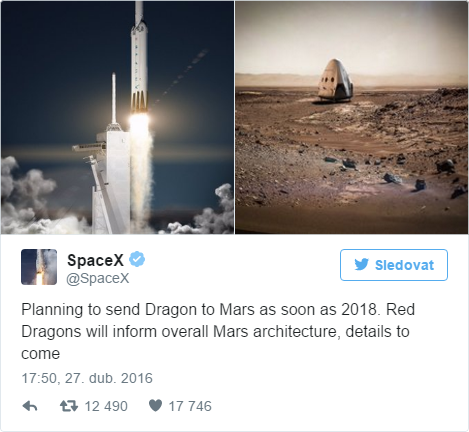 SpaceXToMarsTweet